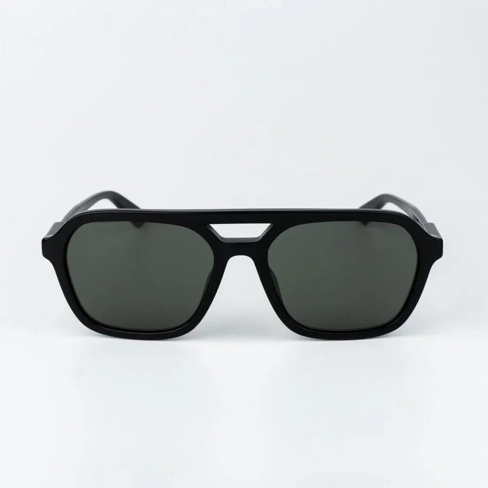 Gucci Women Sunglasses Black Grey Pilot GG1823SA 001 NEW AUTHENTIC
